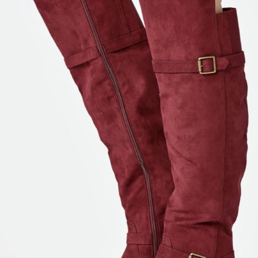 Just Fab size 8 Burgundy - Picture 4 of 10